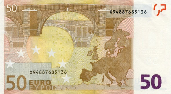 P17P European Union 50 Euro Year 2002 (P-Draghi)